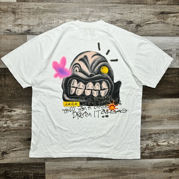 Travis Scott Dream It Cactus Jack Off White T Shirt Mens Size L Astroworld - Picture 5 of 6